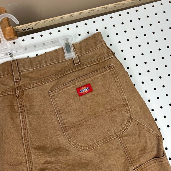 Dickies Carpenter Pants 38x32 Brown Painter Painted Distressed Faded Work Wear - Picture 3 of 7